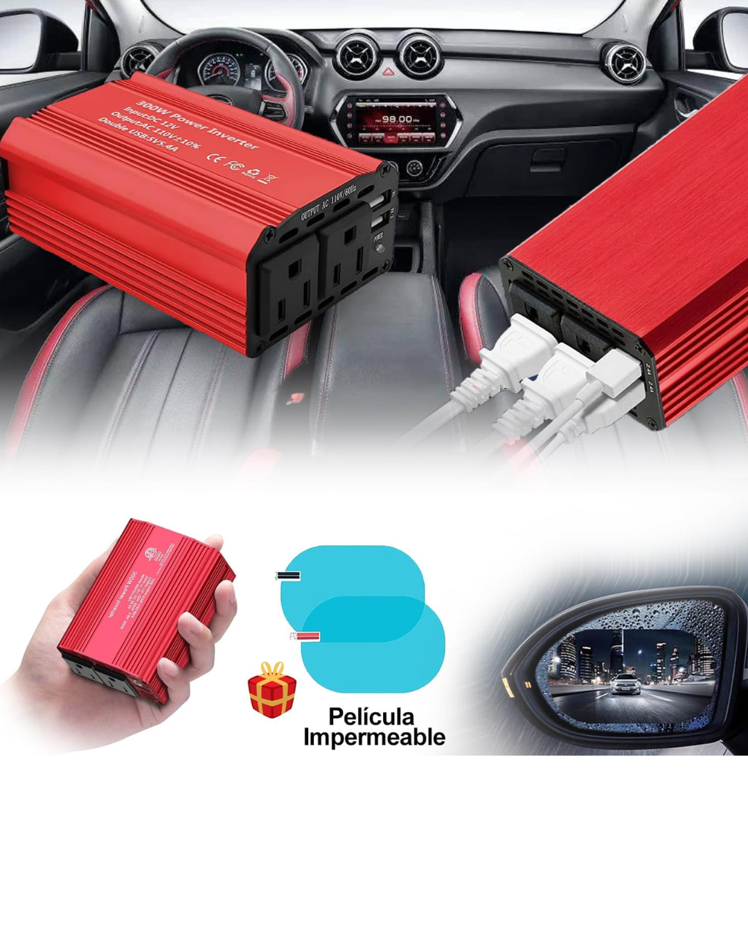 Inversor de corriente para carro
